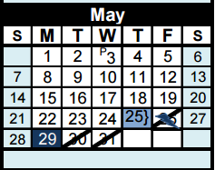 District School Academic Calendar for Martin Walker Elementary for May 2017