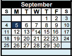 District School Academic Calendar for Crossroads High School for September 2016