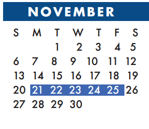 District School Academic Calendar for Sampson Elementary for November 2016