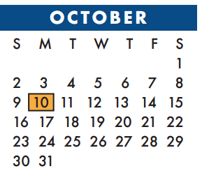 District School Academic Calendar for Sampson Elementary for October 2016
