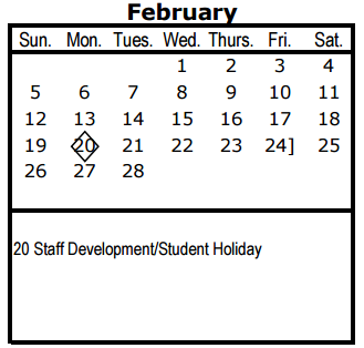 District School Academic Calendar for Albert S Johnston Elementary School for February 2017