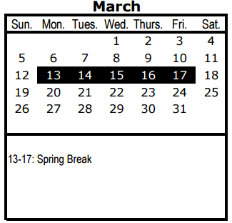 District School Academic Calendar for Albert S Johnston Elementary School for March 2017