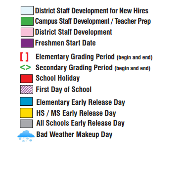 District School Academic Calendar Legend for Fred Moore High School