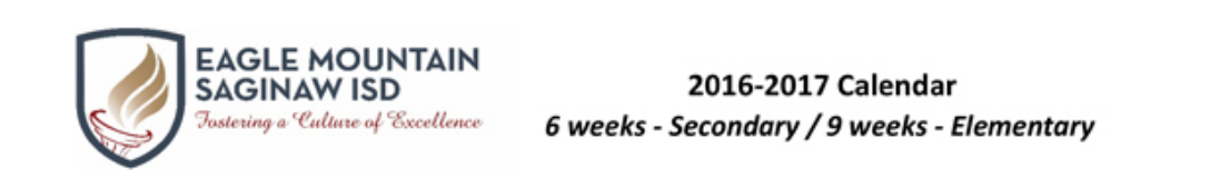 District School Academic Calendar for Weldon Hafley Development Center