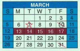 District School Academic Calendar for Pete Gallego Elementary for March 2017
