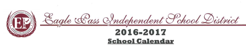 District School Academic Calendar for Eagle Pass Junior High