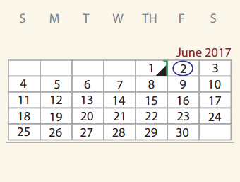 District School Academic Calendar for E T Wrenn Middle School for June 2017