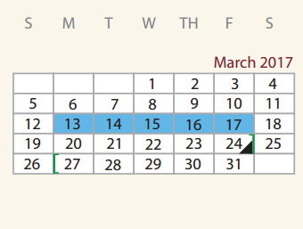 District School Academic Calendar for Gardendale Elementary School for March 2017