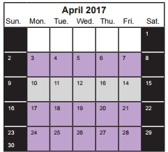 District School Academic Calendar for Cosumnes River Elementary for April 2017