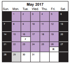 District School Academic Calendar for Las Flores High School for May 2017