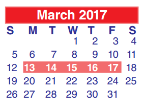 District School Academic Calendar for Cloverleaf Elementary for March 2017