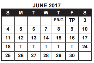 District School Academic Calendar for Student Alter Instr Lrn School(sai for June 2017
