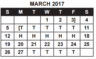 District School Academic Calendar for Oppe Elementary for March 2017
