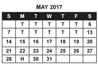 District School Academic Calendar for Central Middle for May 2017