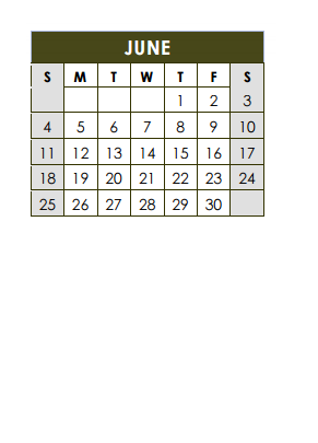 District School Academic Calendar for Ford Elementary School for June 2017