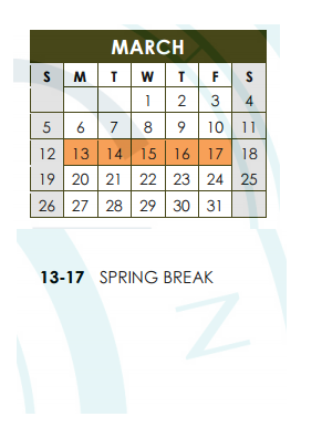 District School Academic Calendar for Pickett Elementary School for March 2017