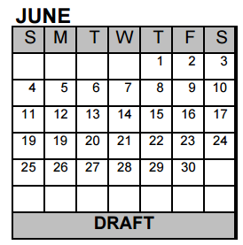 District School Academic Calendar for Excel Academy (murworth) for June 2017