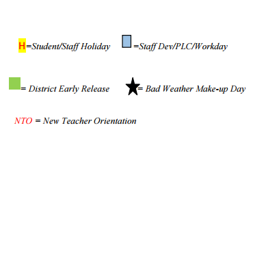 District School Academic Calendar Legend for Excel Academy (murworth)