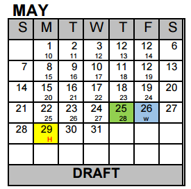 District School Academic Calendar for Excel Academy (murworth) for May 2017