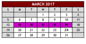 District School Academic Calendar for Bransford Elementary for March 2017