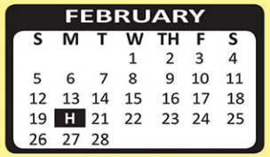 District School Academic Calendar for Scheh Elementary for February 2017