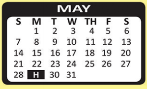 District School Academic Calendar for Jewel C Wietzel Center for May 2017