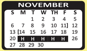 District School Academic Calendar for Collier Elementary for November 2016