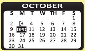 District School Academic Calendar for Jewel C Wietzel Center for October 2016