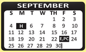 District School Academic Calendar for Kingsborough Middle School for September 2016