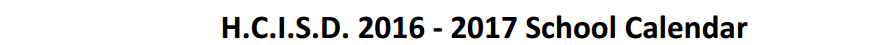 District School Academic Calendar for Dr Hesiquio Rodriguez Elementary