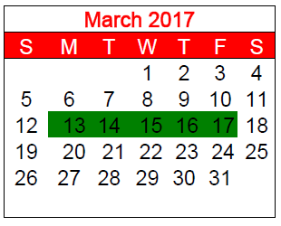 District School Academic Calendar for Harmony Elementary for March 2017