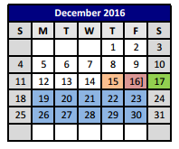 District School Academic Calendar for Armstrong Elementary for December 2016