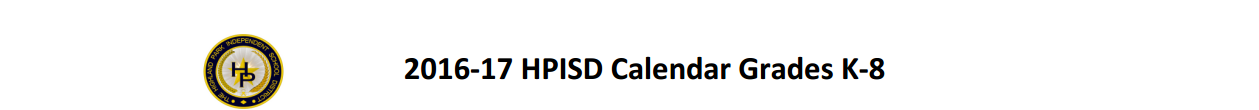 District School Academic Calendar for Highland Park Middle School