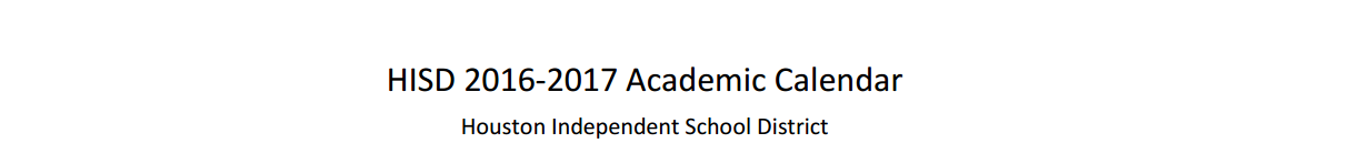 District School Academic Calendar for Black Middle