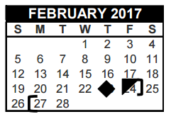 District School Academic Calendar for Bedford Heights Elementary for February 2017