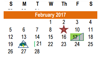 District School Academic Calendar for Cottonwood Creek Elementary for February 2017