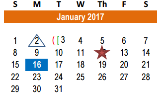 District School Academic Calendar for Lott Detention Center for January 2017