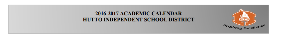 District School Academic Calendar for Hutto Middle School