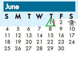 District School Academic Calendar for Hanes Elementary for June 2017