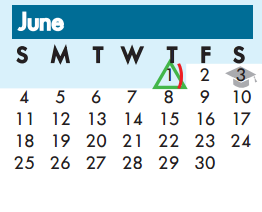 District School Academic Calendar for Union Bower Center For Learning for June 2017