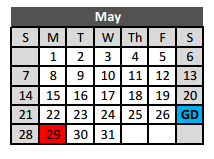 District School Academic Calendar for Keller Middle for May 2017