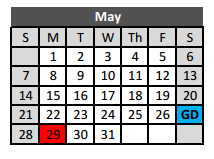 District School Academic Calendar for New Elementary for May 2017