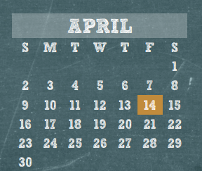 District School Academic Calendar for Krimmel Intermediate for April 2017