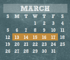 District School Academic Calendar for Hildebrandt Intermediate for March 2017