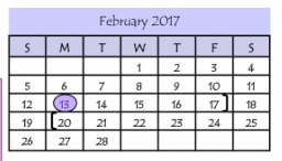 District School Academic Calendar for Ann Richards Middle School for February 2017