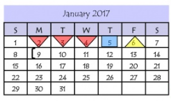 District School Academic Calendar for Diaz-Villarreal Elementary School for January 2017