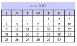 District School Academic Calendar for Cesar Chavez Middle School for June 2017