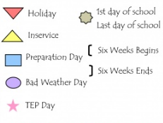 District School Academic Calendar Legend for Eligio Kika De La Garza Elementary