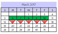 District School Academic Calendar for Diaz-Villarreal Elementary School for March 2017