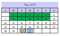 District School Academic Calendar for Cesar Chavez Middle School for May 2017